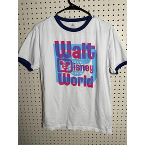 Walt Disney World Graphic Ringer T-Shirt unisex mens small
